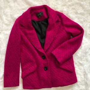 Karen Kane Textured Wool Jacket Size Large Pink